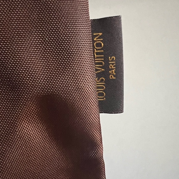 Louis Vuitton Authentic Brown Nylon Garment Cover Bag w/ Gold Hanger - Picture 2 of 12